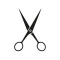 Vector illustration of simple scissors icon. Isolated.