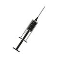 Vector illustration of simple syringe icon. Isolated.