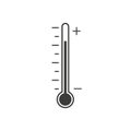 Vector illustration of simple thermometer icon. Isolated.
