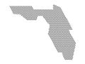 Simplified Dotted Pattern Map of US State of Florida