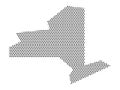 Simplified Dotted Pattern Map of US State of New York