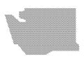 Simplified Dotted Pattern Map of US State of Washington