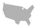 Simplified Dotted Pattern Map of USA