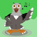 illustration singing eagle