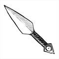 Vector illustration of a single dagger knife Royalty Free Stock Photo