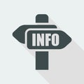 Vector illustration of single isolated cartel info icon