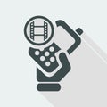 Vector illustration of single isolated phone video icon Royalty Free Stock Photo