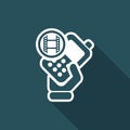 Vector illustration of single isolated phone video icon Royalty Free Stock Photo