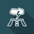 Vector illustration of single isolated road storm icon