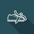 Vector illustration of single isolated shoe or repair production icon