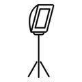 Studio softbox light line icon