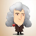 Vector illustration - Sir Isaac Newton Royalty Free Stock Photo