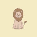 A Vector illustration of a Sitting Lion.