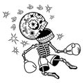 Vector illustration of skeletons Royalty Free Stock Photo