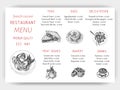 Vector illustration sketch - breakfast. Card Menu brunch. vintage design template, banner.