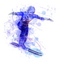 Vector illustration of a ski jumper Royalty Free Stock Photo