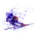 Vector illustration of the skier Royalty Free Stock Photo