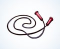 Vector illustration. Skipping rope