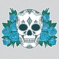 Vector illustration of a skull.