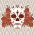 Vector illustration of a skull.