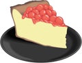 Cherry Cheesecake Vector Illustration Royalty Free Stock Photo