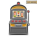 Vector illustration of Slot Machine Royalty Free Stock Photo