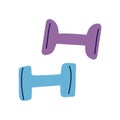 Vector illustration of small dumbbells. Royalty Free Stock Photo