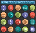 Vector Illustration Smart Devices in Style Flat. Royalty Free Stock Photo