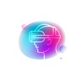 VR headset neon icon