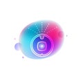 Smart vacuum neon icon