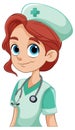 A smiling female nurse