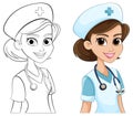 A smiling female nurse