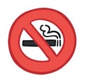 Vector illustration smoking ban. Hand drawn
