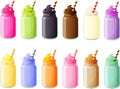 Vector illustration of smoothies and milkshakes Royalty Free Stock Photo