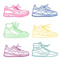 Vector illustration of sneakers Royalty Free Stock Photo