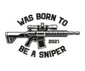 A vector illustration of a sniper rifle