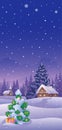 Christmas landscape vertical Royalty Free Stock Photo