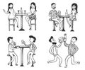 Men and women meeting, drinking at bar Royalty Free Stock Photo