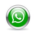 Whatsapp icon button Royalty Free Stock Photo