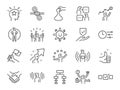 Soft skill icon set. Included the icons asÂ personalities, personal skill, work, mindset, and more. Royalty Free Stock Photo