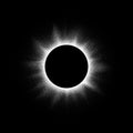 Vector illustration of solar eclipse. Made by dots Royalty Free Stock Photo