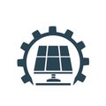 Vector illustration, solar electricity icon.