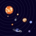 Vector illustration of solar system