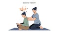 Vector Illustration of Somatic Therapy Royalty Free Stock Photo