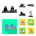 Vector illustration of source and environment icon. Set of source and bio stock vector illustration. Royalty Free Stock Photo