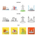 Vector design of source and environment icon. Collection of source and bio stock vector illustration. Royalty Free Stock Photo