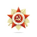 Vector illustration of the Soviet Order of the Great Patriotic War.