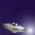Vector illustration. Spaceship.