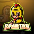Spartan warrior mascot esport logo design Royalty Free Stock Photo