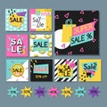 Vector illustration special offer big sale flayer card template special spring discount promotion poster. Royalty Free Stock Photo